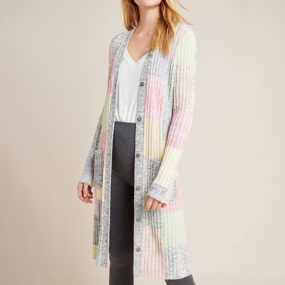 Anthropologie Multicolor Patchwork Cardigan - Picture 3 of 8